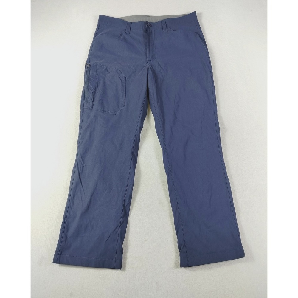 Eddie Bauer Tech Pants Mens 36x30 Blue Fleece Lined Softshell Snow Hiking Winter